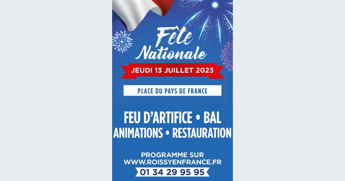 Fête nationale Roissy en France 2023 dates et horaires