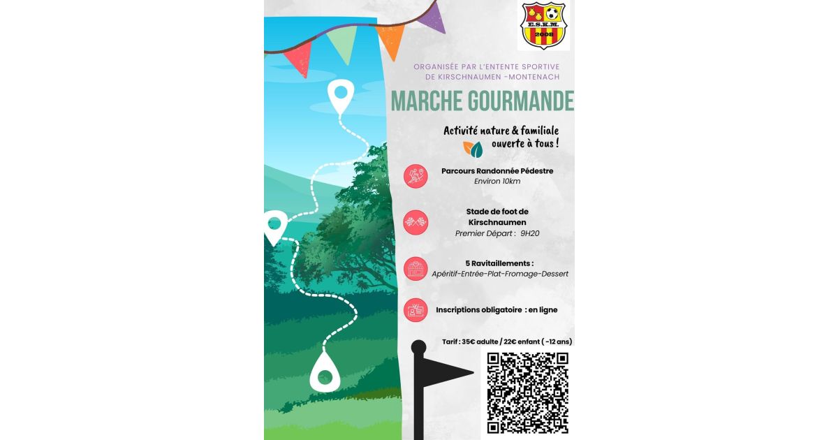 Marche gourmande à Kirschnaumen en 5 étapes date horaires menu