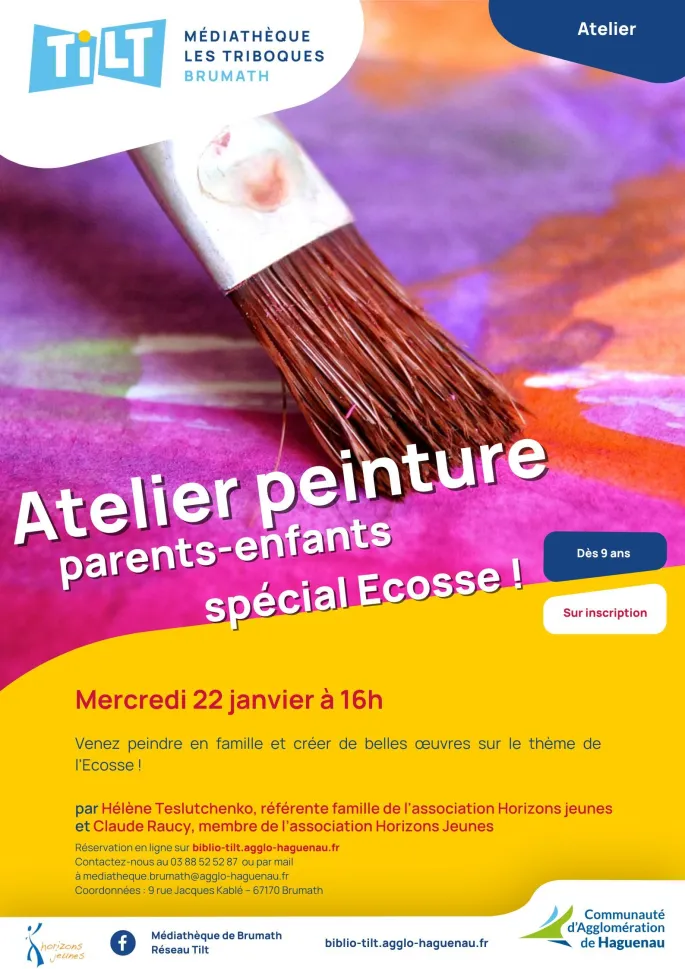 Atelier peinture parents-enfants - spécial Ecosse