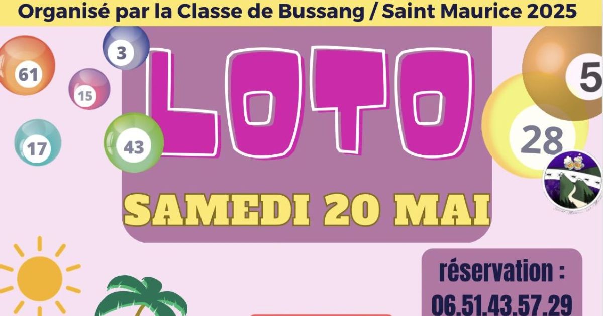 Grand Loto classe 2025 SaintMauricesurMoselle Salle des fêtes date