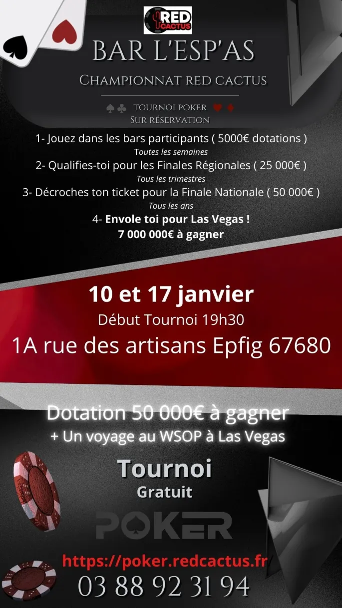 Tournoi de poker Red Cactus