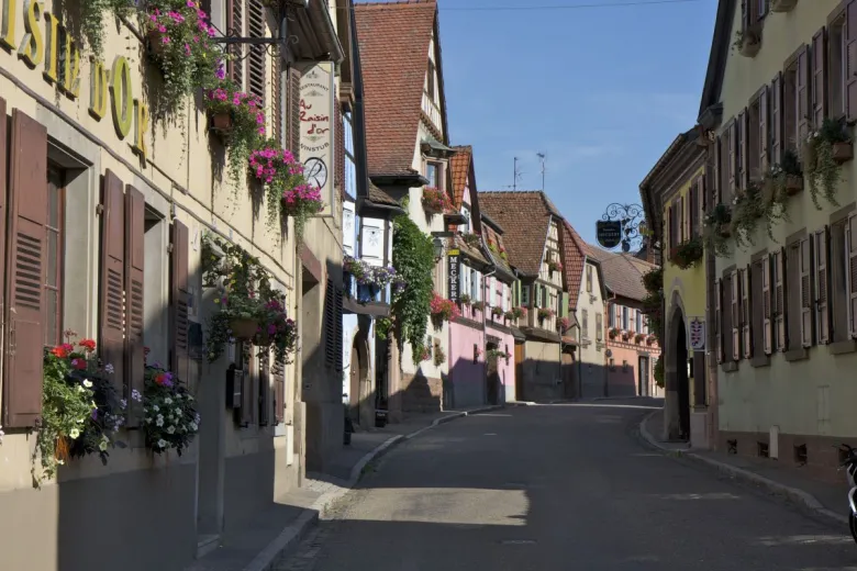 Les rues de la jolie commune d'Heiligenstein