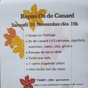 Repas Os de canard 