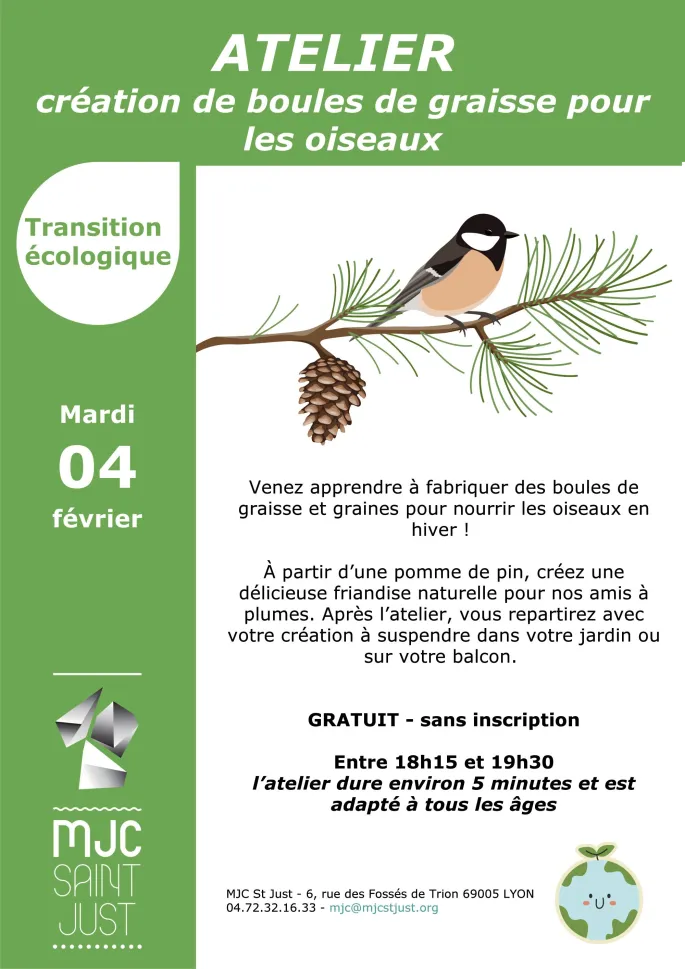 Atelier DIY - Boules de graisse pour oiseaux