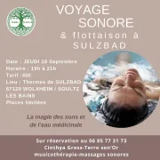 Voyage sonore & flottaison en eau thermale, médicinale et détente 