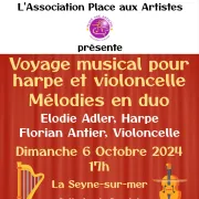 Voyage musical pour harpe et violoncelle - Mélodies en duo