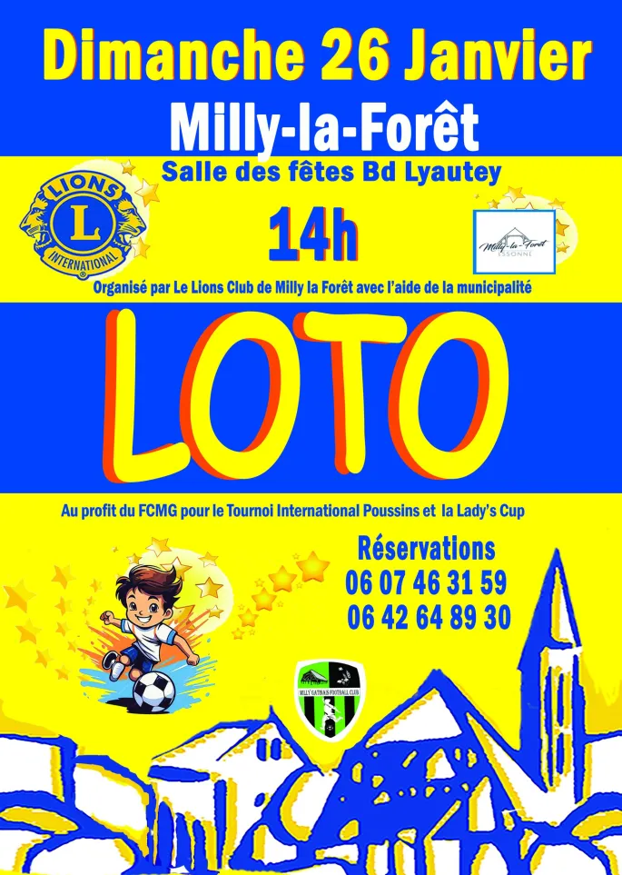 Loto annuel du Lions Club de Milly-la-Forêt