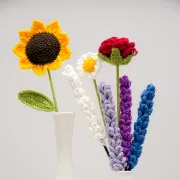 Bouquet de fleurs au crochet