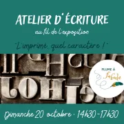 Atelier d\'écriture au fil de l\'exposition \