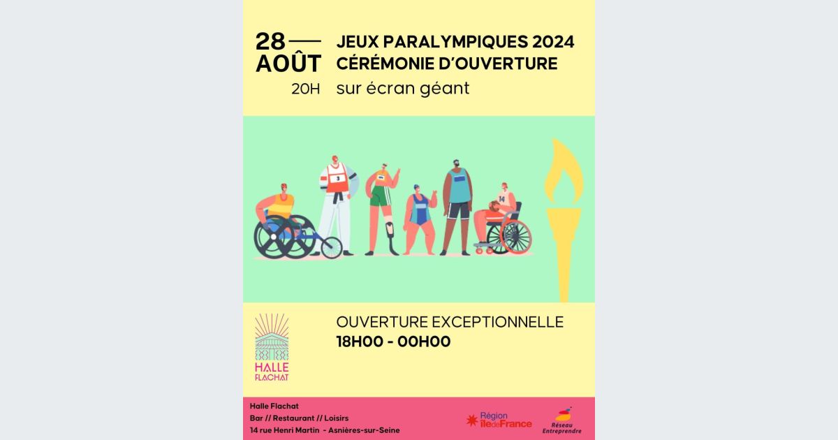 Jeux Paralympiques Paris 2024 Cérémonie d'ouverture Asnièressur