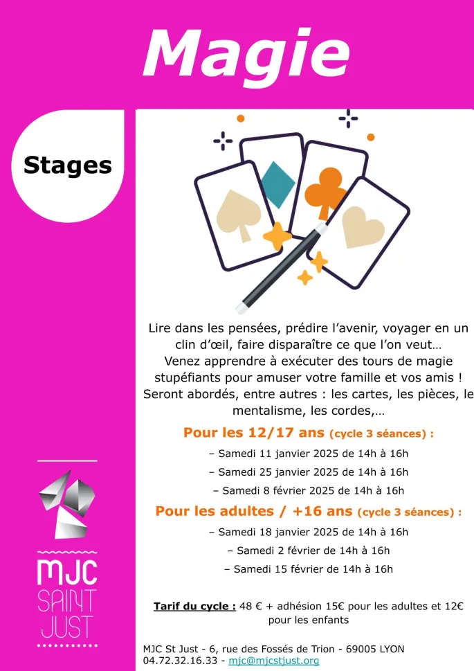 Stage de magie