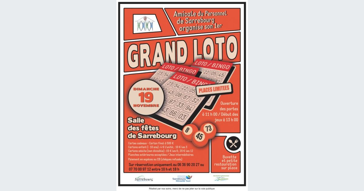 Loto Bingo à la Salle des Fêtes - Mairie de Saint Puy