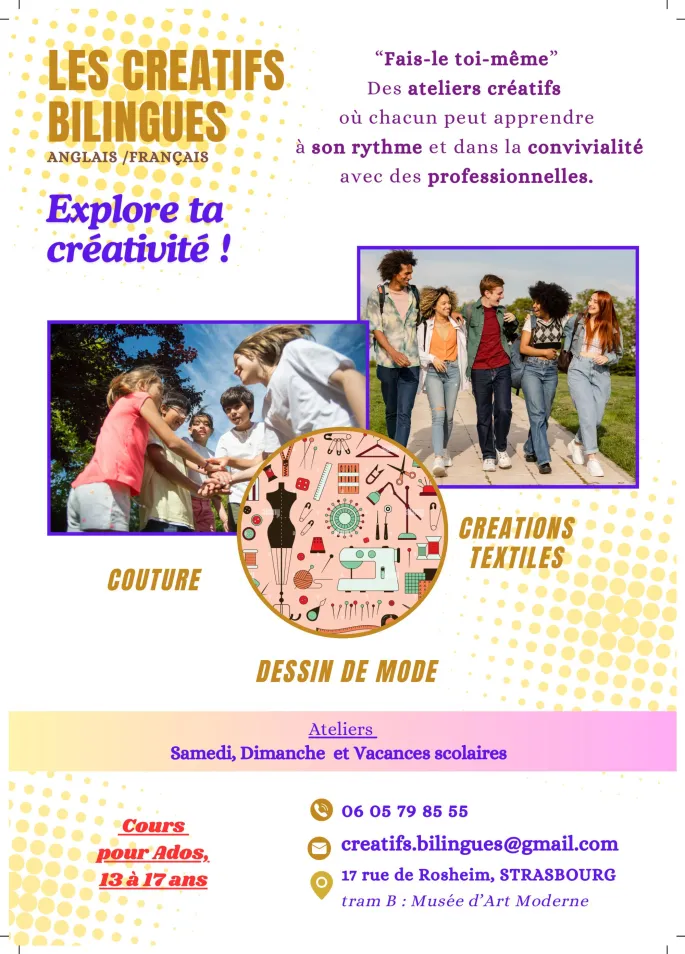 Cours de couture pour ados et adultes. Chacun peut apprendre à ton rythme!