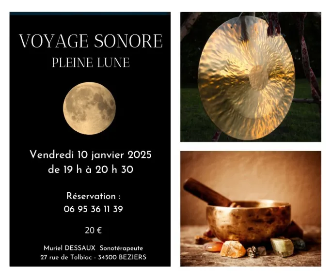 Voyage Sonore Pleine Lune à Béziers