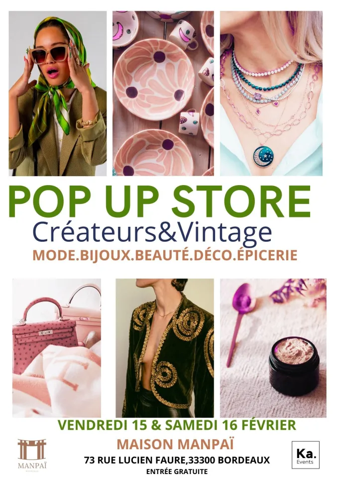 Pop-Up Store  Vintage Bien être à Bordeaux   Le 15  16 février 