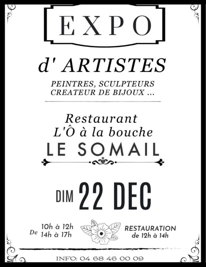 Expo d'artistes : peintures, sculptures, créateurs de bijoux...