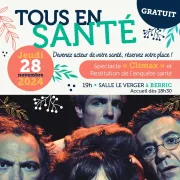 Tous en santé ! Spectacle CLIMAX et restitution enquête santé 