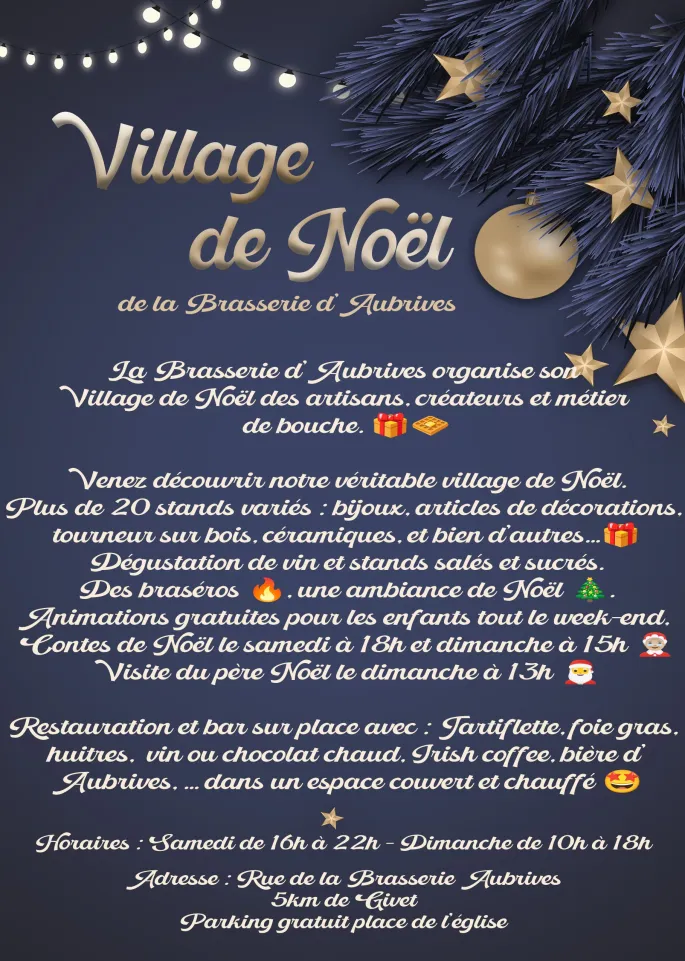 Village de Noël de la Brasserie d'Aubrives