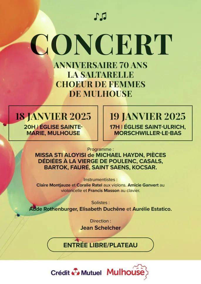 Concert anniversaire des 70 ans de la Saltarelle