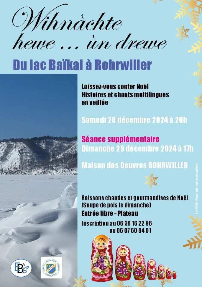 Veillée de Noël d'antan à la mode d'aujourd'hui - Du lac Baïkal à Rohrwiller