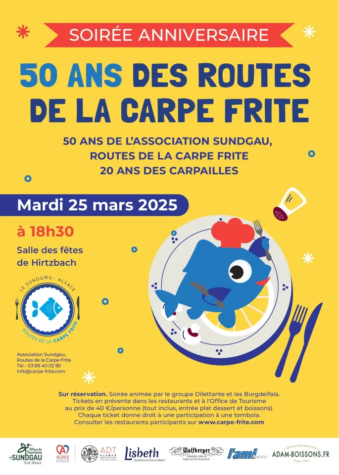 Soirée anniversaire 50 ans des Routes de la carpe frite et 20 ans des Carpailles