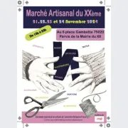 Marché artisanal du XXème place Gambetta les 21,22,23 et 24 Novembre 2024