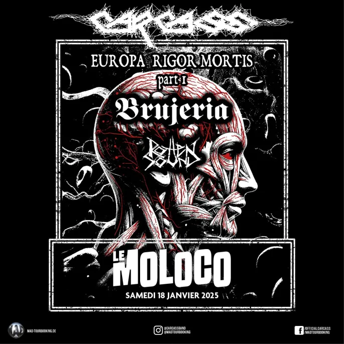 Carcass + Brujeria + Rotten Sound