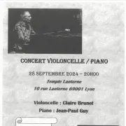 Concert violoncelle et piano