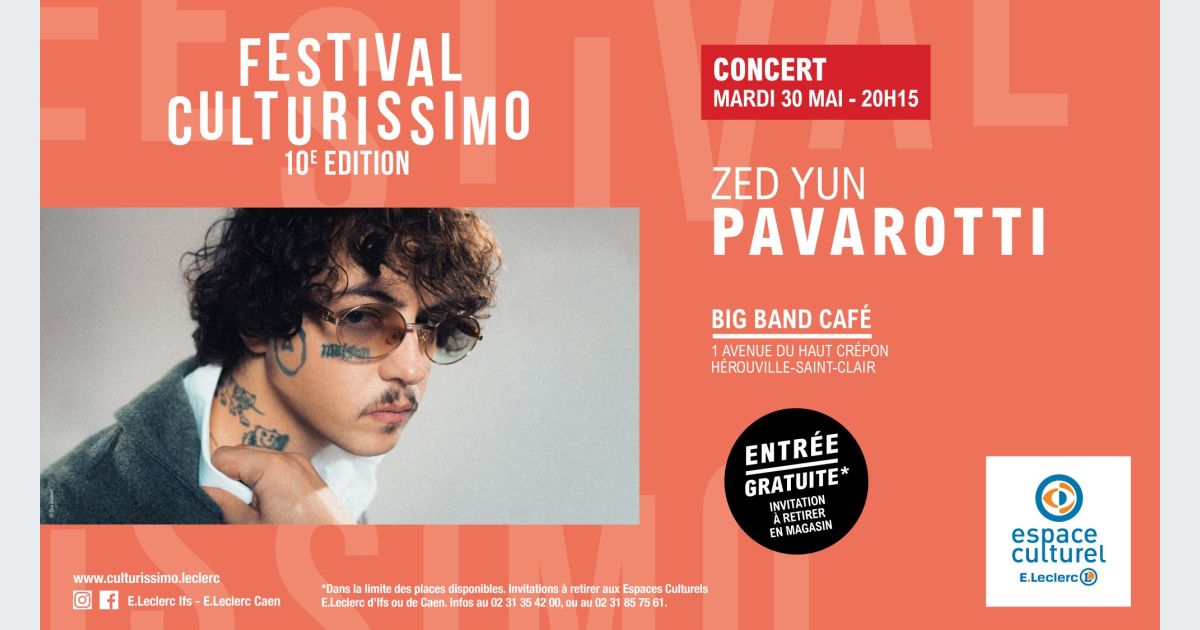 Concert Culturissimo 2023 Zed Yun Pavarotti en concert à Hérouville