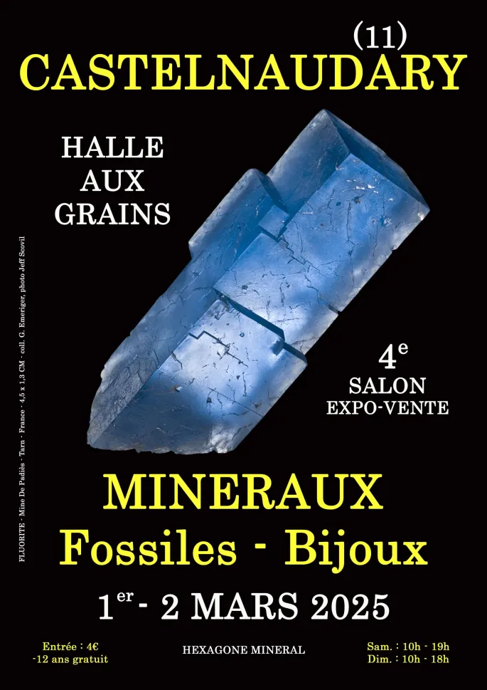 4e SALON Minéraux Fossiles Bijoux de CASTELNAUDARY (Aude)