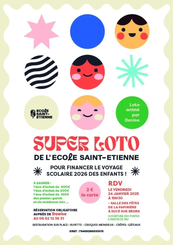 Super loto de l'école Saint Etienne 