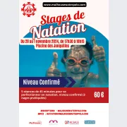 Stage de natation de la Toussaint - Niveau confirmé du 28/10/24 au 01/11/24