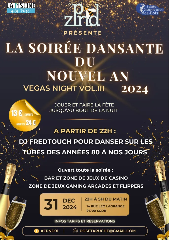 La soirée dansante du Nouvel An 2024: Vegas Night vol.III 