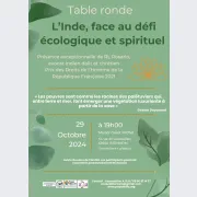 Table ronde : « L’Inde, face au défi écologique et spirituel »