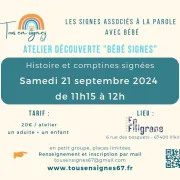 Atelier Découverte Bébé signes - Histoire et comptines signées