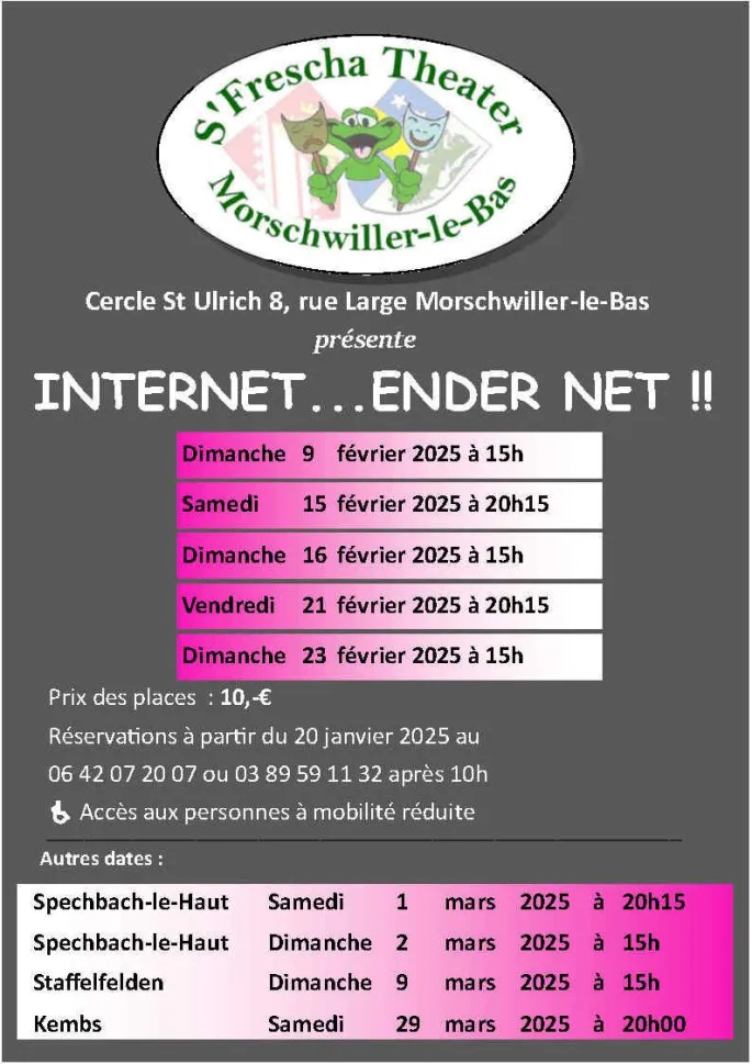 Représentation en théâtre dialectal de la pièce INTERNET...ENDER NET !!