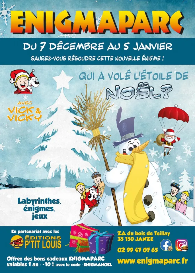 Qui a volé l'étoile de Noël à Enigmaparc ?