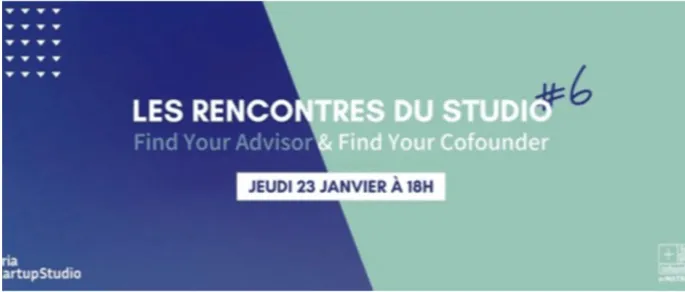 Les rencontres du Studio - Inria Startup Studio x Find your cofounder