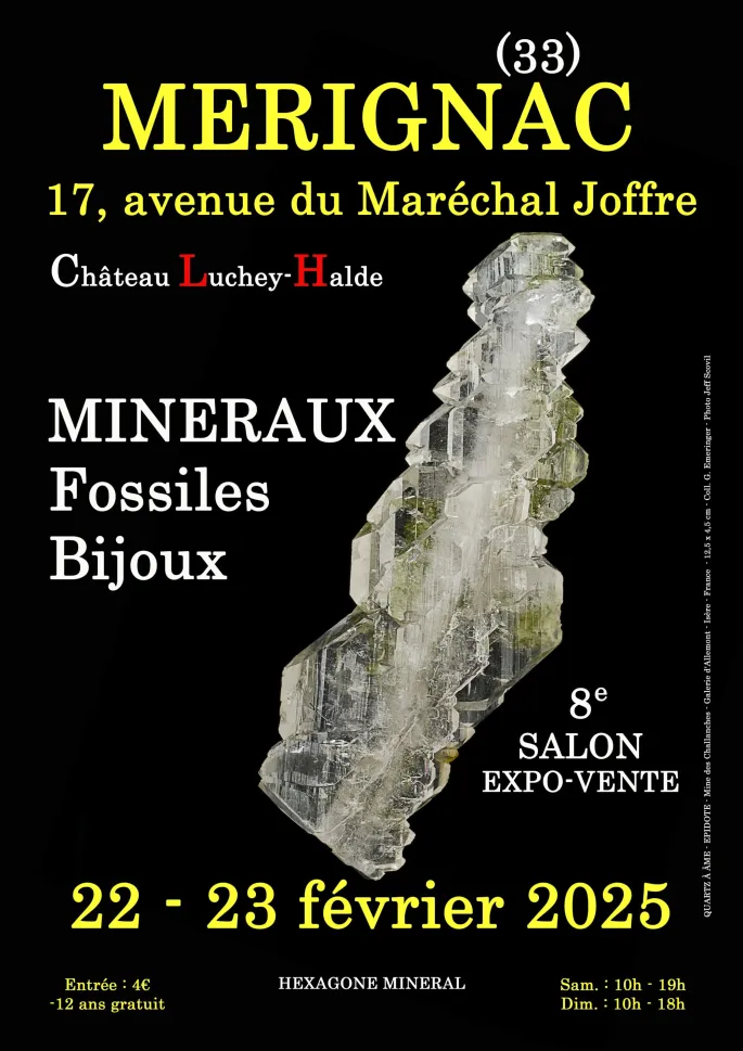 8e SALON Minéraux Fossiles Bijoux de MERIGNAC (Gironde)