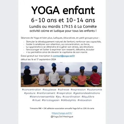 Yoga enfants 10-14 ans - séance découverte