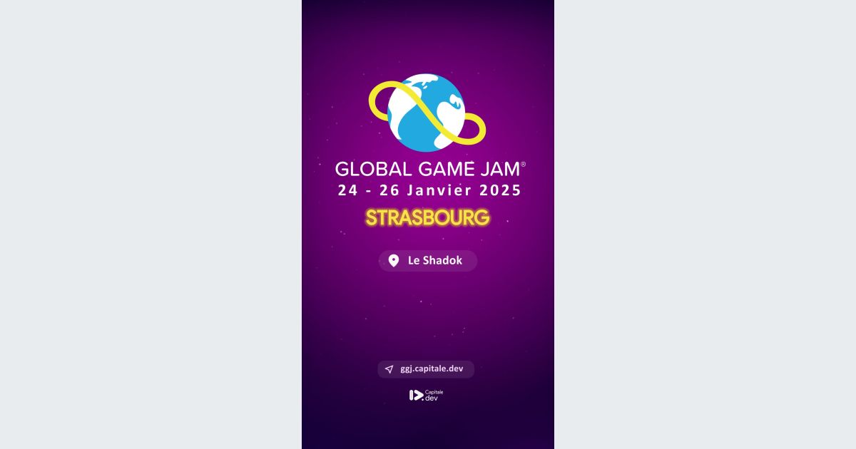 Global Game Jam 2025 Strasbourg Le Shadok date, horaires, tarifs