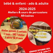 Cours de percussions africaines ado & adulte 