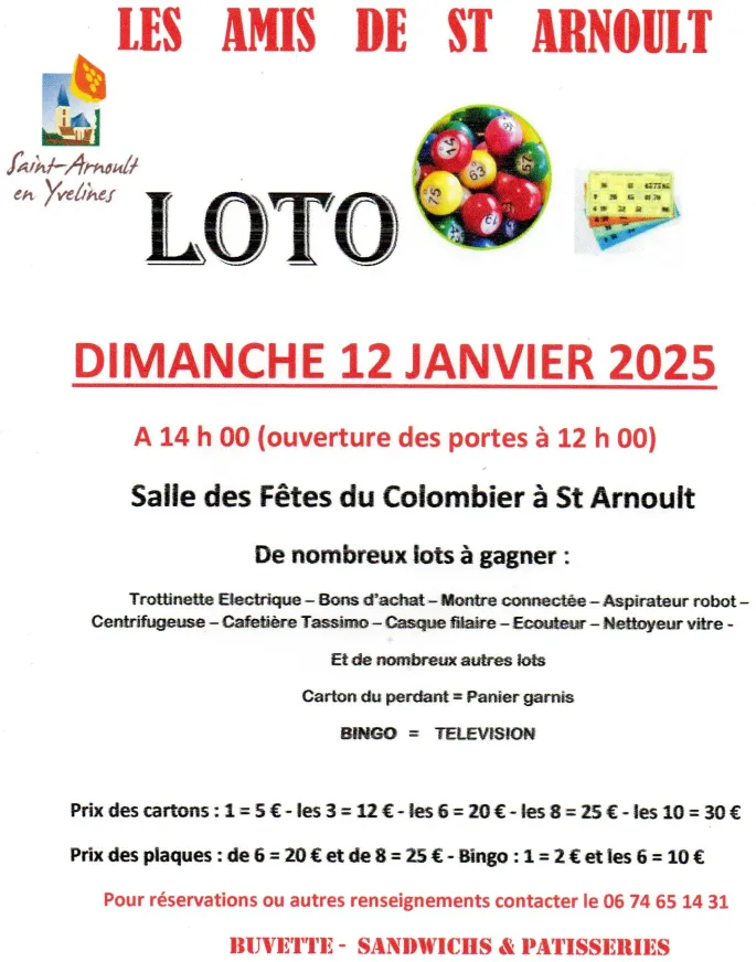 Loto annuel des Amis de St Arnoult