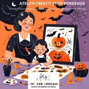 Atelier artistique parent-enfant Halloween Bordeaux 2024