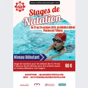 Stage de natation de la Toussaint - Niveau débutant du 21/10/24 au 25/10/24