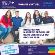 Découvrez les Mastères Spécialisés du groupe ISAE en webinaire !