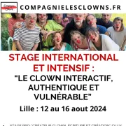 Stage intensif août 2024 clown interactif, authentique et vulnérable lille