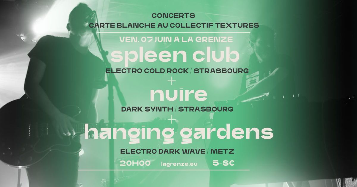 Concert Carte blanche au collectif Textures : Spleen Club + Hanging ...