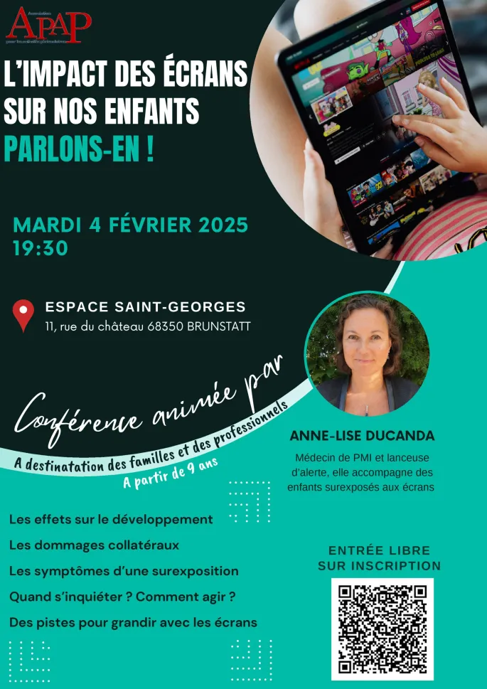 Conférence - L'impact des écrans sur nos enfants : parlons-en !