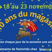 10 ans BIOCOOP OLAF - 18 au 23 novembre 2024